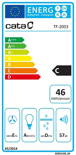 Вытяжка Cata телескопическая 70 см 600 м.куб/год TF-2003 Duralum 700 нержавеющая сталь - фото 6