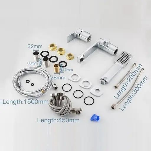 F1146 Змішувач на борт ванни врізний латунь Ø35 хром Frap 1/4 Хром - фото 3