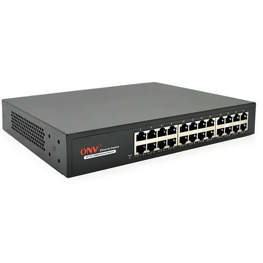 Коммутатор Ethernet ONV-H1024 в металлическом корпусе, 24*100Мб портов, 270х181х44.5 мм