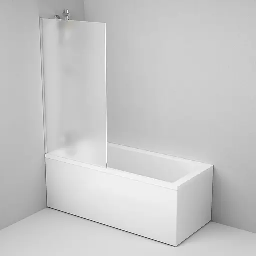 Шторка для ванны Am.Pm Gem матовое стекло 80x140 см хром WU90BS-080-140CM, Универсальная, матовый, хром - фото 5