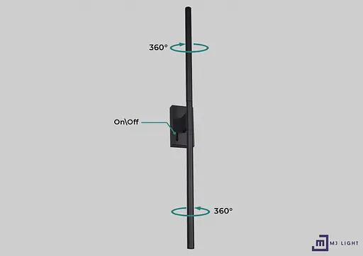 Настінний світильник MJ-Light KONO WALL 3200K BK 15005 - фото 5