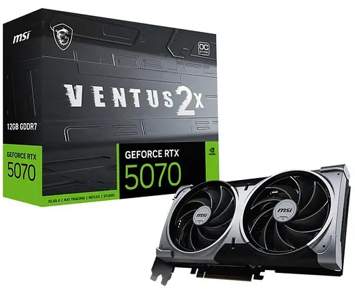 Видеокарта MSI RTX 5070 12G VENTUS 2X OC (RTX 5070 12G VENTUS 2X OC) (GDDR7, 192 bit, PCI-E v5.0) - фото 7