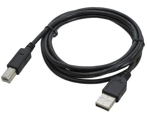 Кабель USB 2.0 AM - USB BM, 1.8 м, чорний, Patron (CAB-PN-AMBM-18) - фото 1