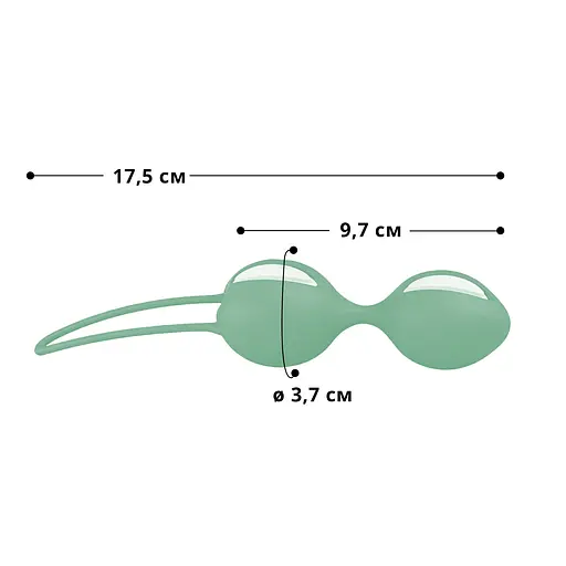 Вагинальные шарики Fun Factory Smartballs Duo, 17.5 см, мятный - фото 2