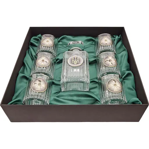 Подарунковий набір склянок Boss Crystal ЗСУ 7 предметів