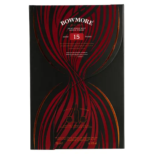 Віскі Bowmore Darkest 15 Years Old 43% 0.7 л з двома келихами в подарунковій упаковці - фото 9