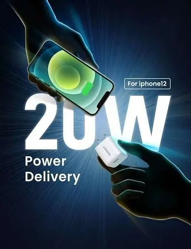 Адаптер зарядный блок питания Ugreen CD241 Mini Type-C 20W PD белый - фото 4