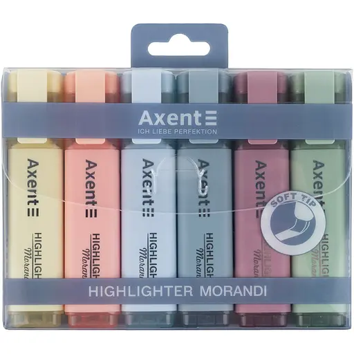 Набір маркерів Axent Highlighter 2537-A 1-5 мм Morandi 6 шт. (2537-60-A)