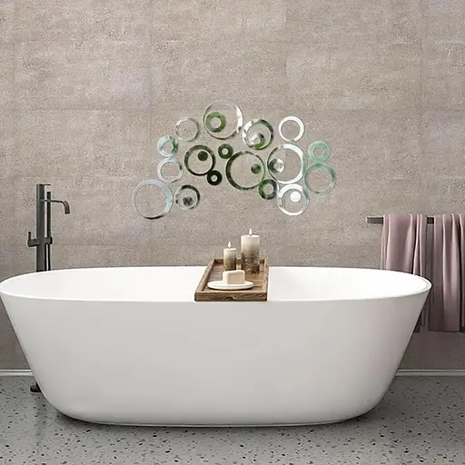 Дзеркальний декор Wall Sticker SW-00002523 акриловий самоклеючий 24 шт. срібло - фото 6