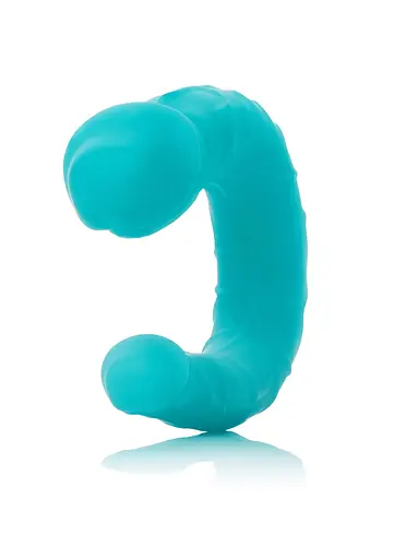Двухсторонний фаллоимитатор Double Dong AC DC Dong 30.5 см бирюзовый - фото 4