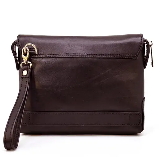 Мужской кожаный клатч сумка c петлей коричневая TARWA 22х16х4.5 см sum0028461 - фото 4