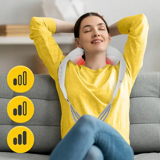 Накидка-масажер 4FIZJO Shiatsu Evo+ для шиї та спини, акумуляторний Grey (P-5905973404150) - фото 4