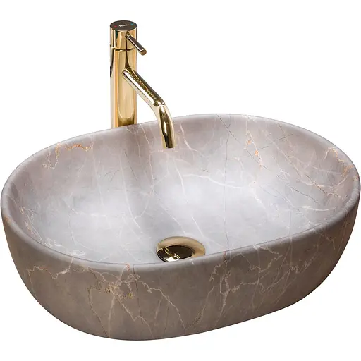 Умивальник Rea Lara beige накладний REA-U9887 - фото 1