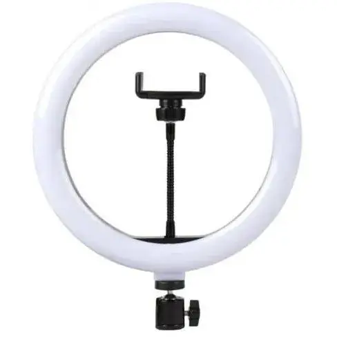 Кольцевая светодиодная Led LJJ 10 (26см) с зажимом для телефона - фото 1