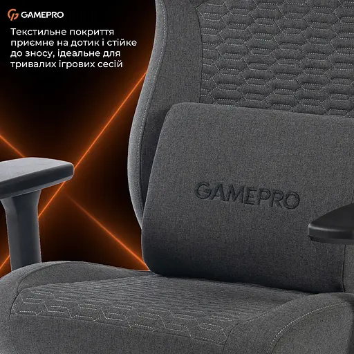 Геймерское кресло GamePro GC760DG Fabric Dark Gray [148902] - фото 15