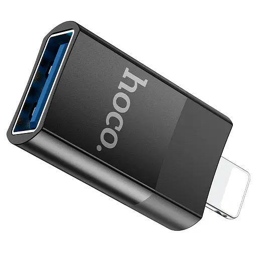 Перехідник Hoco UA17 Lightning Male to USB Female USB2.0 Чорний - фото 2