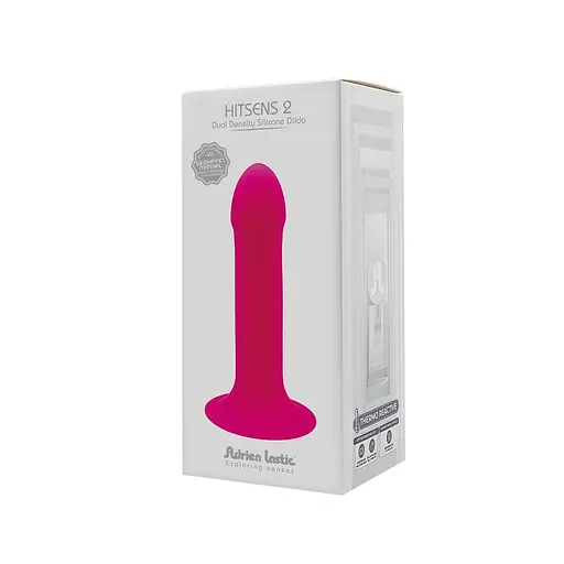 Ділдо з присоскою Adrien Lastic Hitsens 2 Pink, відмінно для страпону, макс діаметр 4 см, довжина 16,7 см - фото 6
