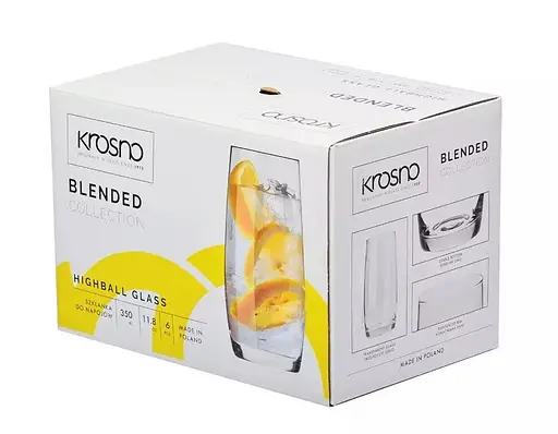 Уценка. Набор больших стаканов Krosno Blended стекло 350 мл 6 шт. (789767) - фото 3