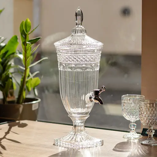 Лимонадниця Topaz Crystal 2 літри з краном HP-19-292 глечик диспенсер для води і напоїв прозорий Yiwu HP-19-292 - фото 4