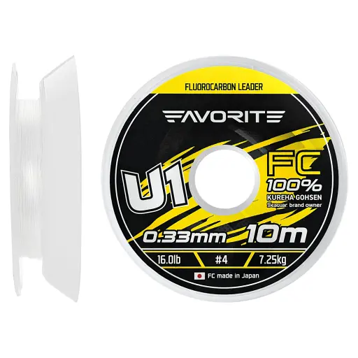 Флюорокарбон Favorite U1 FC 10 м 4.0/0.33 мм 16.0 lb/7.25 кг