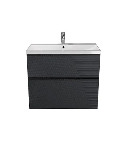 Тумба Мойдодир Rome 70-U з умивальником Debut 70 підвісна підлогова Графіт - фото 5