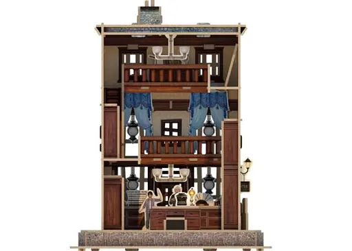 Пазл 4D Puzz 3D Магазин волшебных палочек Оливандер Гарри Поттер Ollivander Wand Shop Set 3D puzzle 66 эл. (4dpuz004) - фото 5