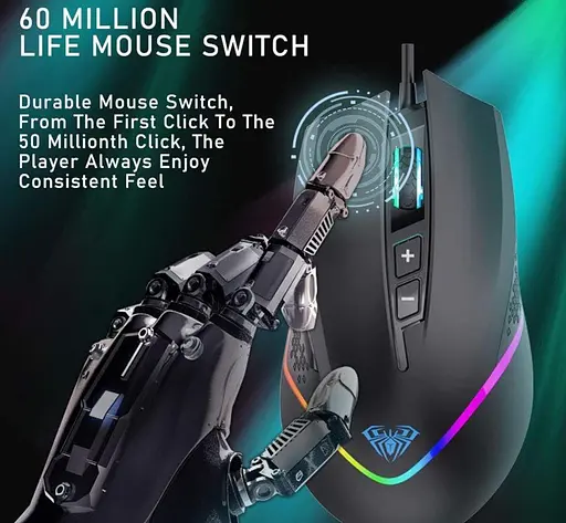 Игровая мышь Aula F-805 Black USB 7 keys 6400dpi - фото 9