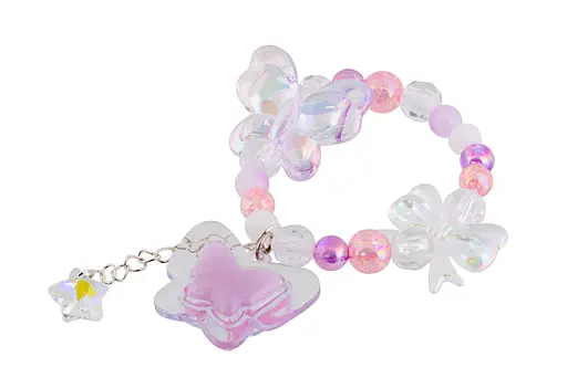 Сяючий блиск для губ Lukky Гламурний браслет в браслеті з метеликами бузковий (T26010) - фото 2