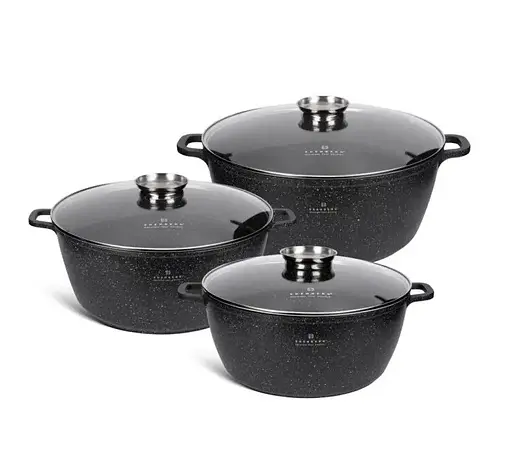 Набор кастрюль Edenberg EB-8152 6 предметов черный - фото 2