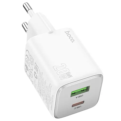 МЗП Hoco N41 Almighty PD20W+QC3.0 (1USB-A/1C) White - фото 3