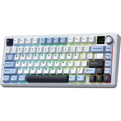 Клавіатура Aula F75 MAX Wireless Gasket Keyboard Reaper Switch 2.4G/BT EN/UA White (6978080501158) - фото 2