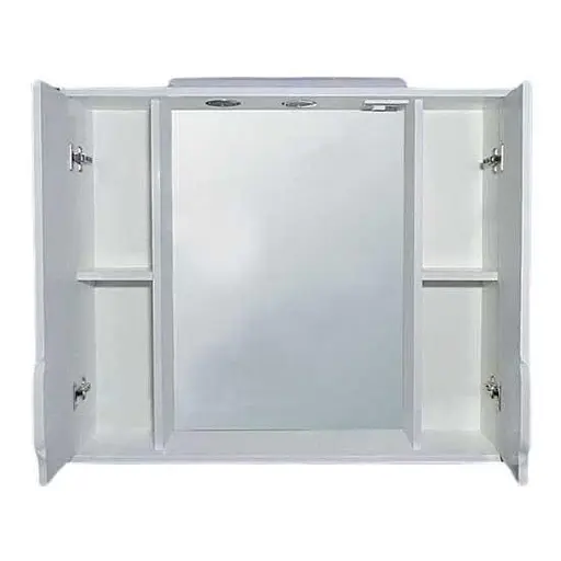 Зеркало ПіК Альба Z-11 80 см с подсветкой и двумя шкафчиками Белый 30412 - фото 3