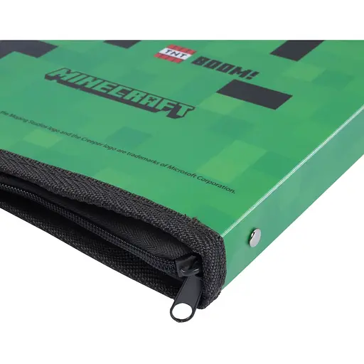 Папка факультативна Yes Minecraft А4 на блискавці з кишенею (492332) - фото 2