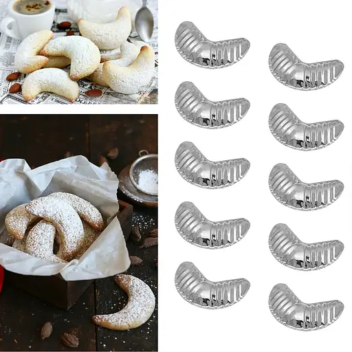 Формочки для выпечки сладкого печенья "Полумесяцы" (10 шт), Master Class 82191 - фото 1