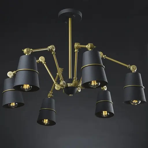 Люстра Brille паук потолочная E27 60W GR (BL-392C/6) - фото 5