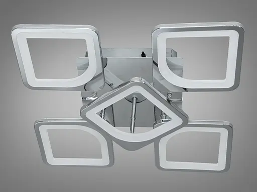 Багатофункціональна світлодіодна люстра на пульті, 70 Вт, хром - фото 3