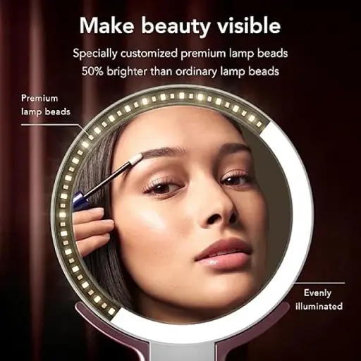 Дзеркало для макіяжу LitBear LB-MM01 Rose Gold - фото 4