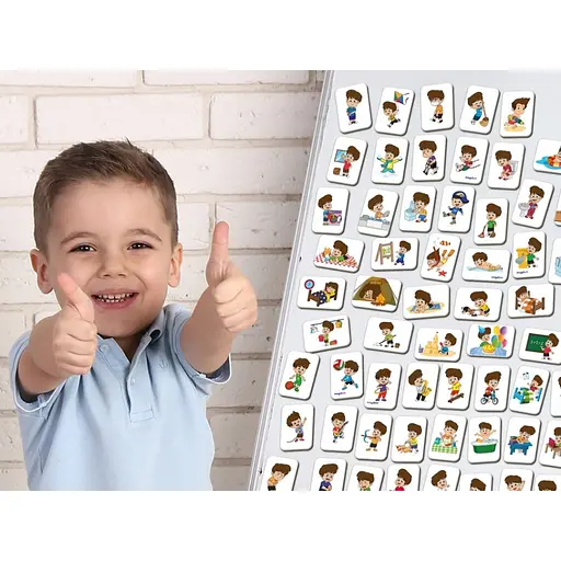 Детский развивающий набор магнитов "Распорядок дня" ML4032-03, 72 магнитные фигурки - фото 6