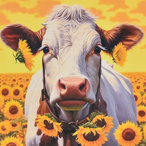 Алмазная мозаика Strateg ПРЕМИУМ Корова на фоне безграничной природы размером 30х30 см (HEE16335) - фото 1