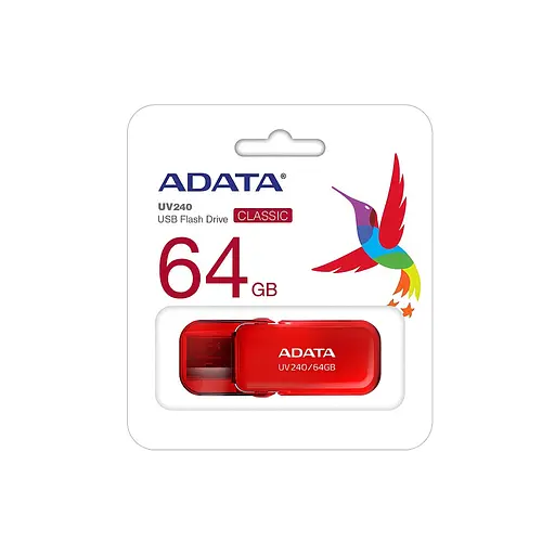 Флеш-накопитель ADATA USB 2.0 AUV 240 64Gb Красный - фото 2