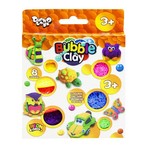 Набір для творчості Bubble Clay, BBC-04-01U, 8 кольорів, Danko Toys
