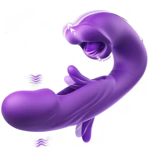 Вибратор I’MCUM Flirt Waves со стимуляцией клитора 5 режимов Фиолетовый (IM-ZDB328)