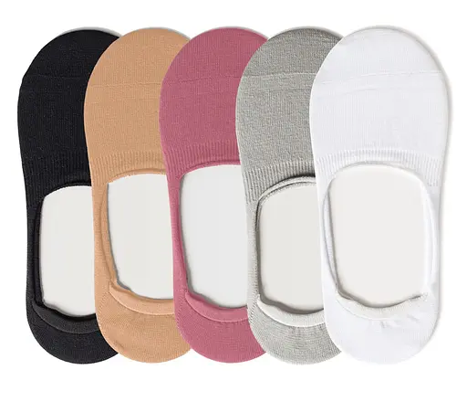 Набор 5 пар бесшовных дышащих следов с силиконом ORGANIC cotton JILL ANTONY 35-37 - фото 1