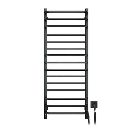 Электрический полотенцесушитель Navin Грандис 480x1200 Sensor правая с таймером черный муар 12-028153-3680, Черный матовый, Правое, Электронный - фото 3