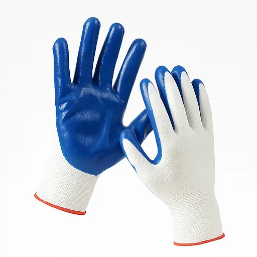 Перчатки рабочие строительные защитные стрейчевые с латексным покрытием, Yu Xin Голубой 87052 - фото 1