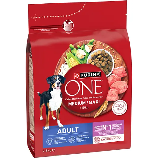 Сухий корм для дорослих собак середніх і великих порід Purina One MedMax з ягням та рисом 2.5 кг - фото 3