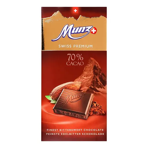 Шоколад Munz Premium чорний 70% 100 г