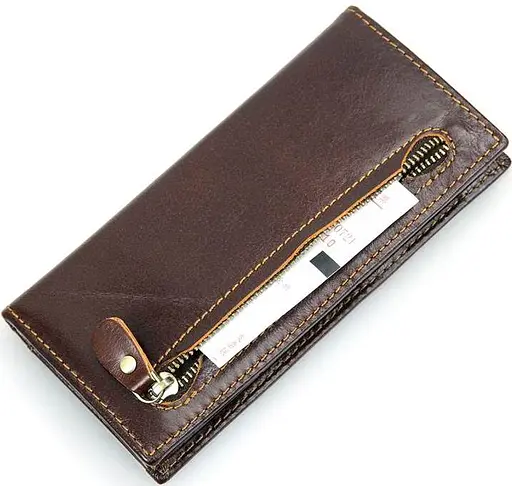 Мужской кожаный кошелек Vintage 8х16.5 см acs0015722 - фото 4