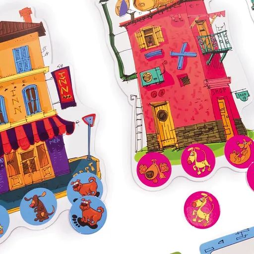 Дитяча настільна гра Готель "Гавкіт" VT8055-43, 4 готелі 24 жетони собак - фото 4