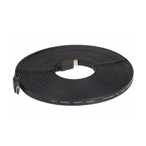 Кабель HDMI-HDMI 10m, плоский Black, (Пакет), Q60 - фото 2